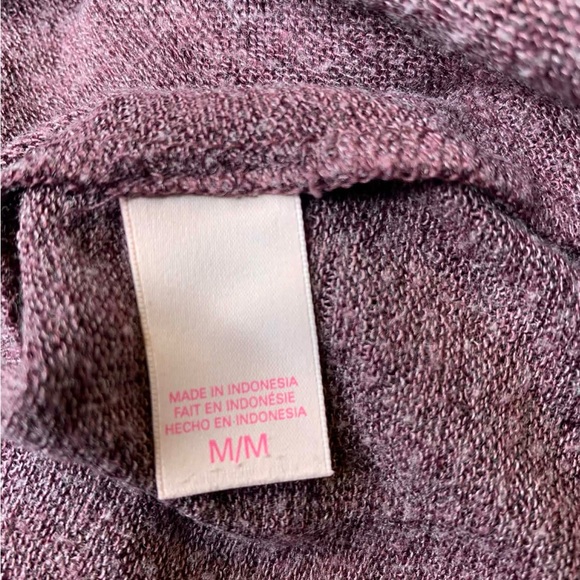 Victoria's Secret Sweater Womens Size Medium Purple Heather Knit Pullover Top - Picture 6 of 8